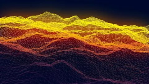 Fly In The Cyberspace, Abstract Background Stock Illustration