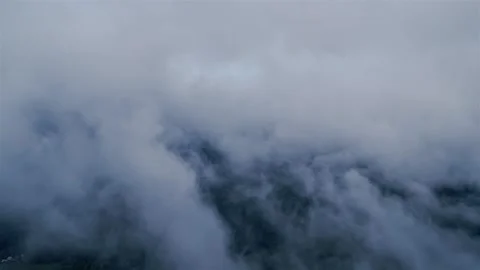 Fly in dark clouds sky Stock Footage 299258658