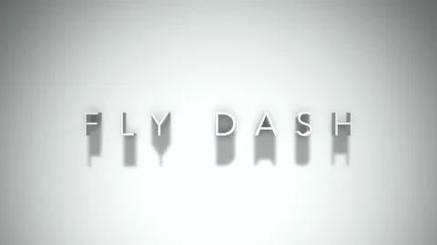 Fly dash 3D title animation with shadows on a white background Stock Footage 297570170