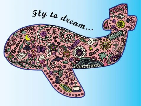 Fly to dream Stock Illustration