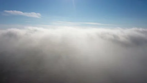 Fly dreaming in the clouds. Higher than clouds. Stock Footage 174872969