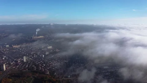 Fly dreaming in the clouds. Higher than clouds. Stock Footage 174873249