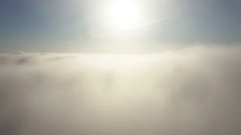 Fly dreaming in the clouds. Higher than clouds. Stock Footage 174885683