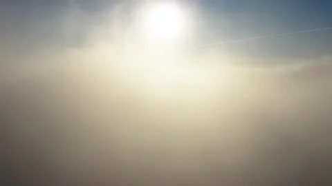 Fly dreaming in the clouds. Higher than clouds. Stock Footage 174888874