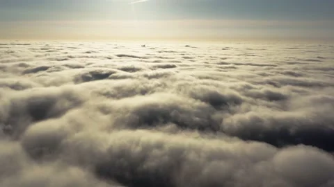 Fly dreaming in the clouds. Higher than clouds. Stock Footage 174894350