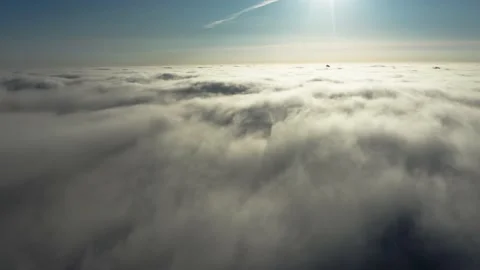 Fly dreaming in the clouds. Higher than clouds. Stock Footage 174894600