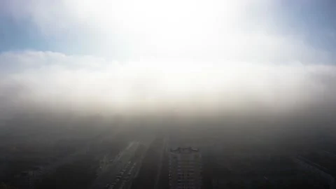 Fly dreaming in the clouds. Higher than clouds. Stock Footage 174898197