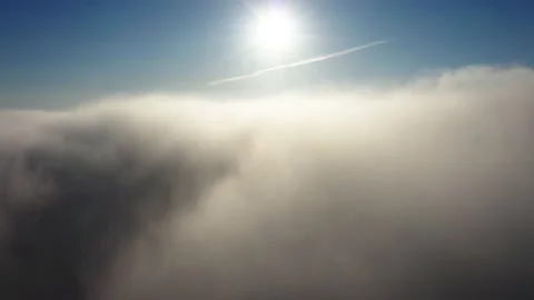 Fly dreaming in the clouds. Higher than clouds. Stock Footage 174899909