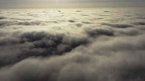 Fly dreaming in the clouds. Higher than clouds. Stock Footage 174900382