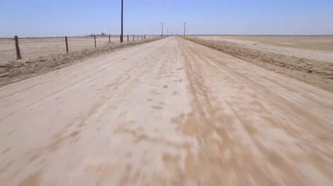 Fly Drive Dirt Road Stock Footage 65705703