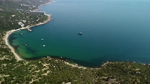 Fly a drone along a mountain Stock Footage 160466888