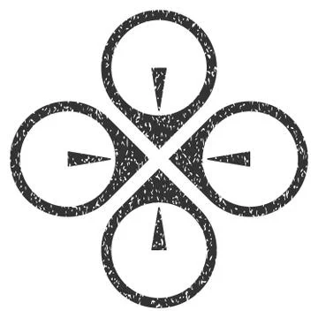 Fly Drone Grainy Texture Icon Stock Illustration