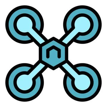 Fly drone icon vector flat Stock Illustration