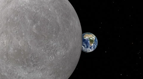 Fly to Earth from Moon Stock Footage 50563805