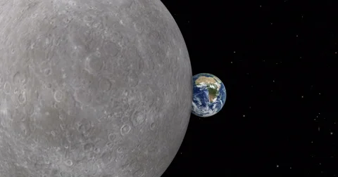 Fly to Earth from Moon Stock Footage 50563874
