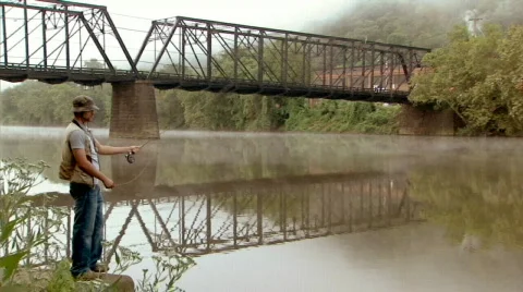 Fly Fisherman 237 Stock Footage 507435