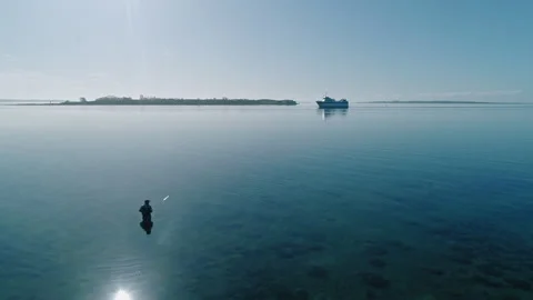 Fly fisherman Video stock 263146649