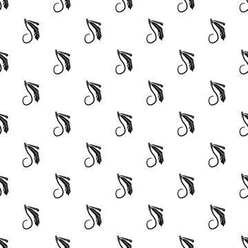 Fly fishing hook lure vector seamless pattern Stock Illustration