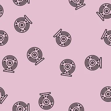 Fly fishing line seamless pattern Stock Illustration