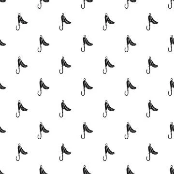 Fly fishing lure pattern with feather and hook Illustrazione stock