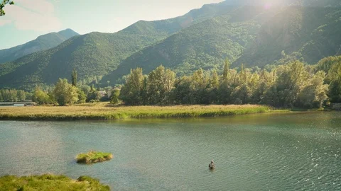 Fly fishing in a river Stock Footage 116047982