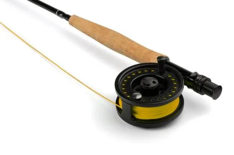 Fly fishing rod Stock Photos