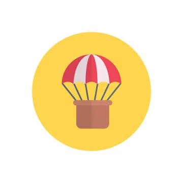 Fly flat color icon Stock Illustration