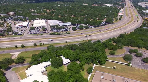 Fly Forward Over Busy Highway Stock Footage 65796239