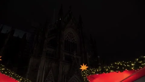 Fly forward through the Christmas Fair 스톡 동영상 256339310