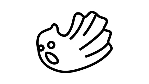 Fly ghost line icon animation Stock Footage 326137822