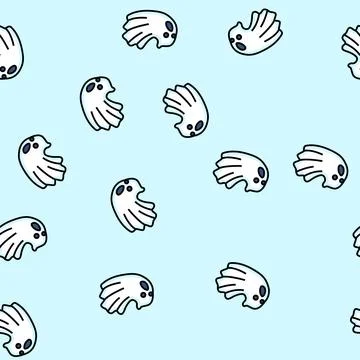 Fly ghost vector seamless pattern Stock Illustration