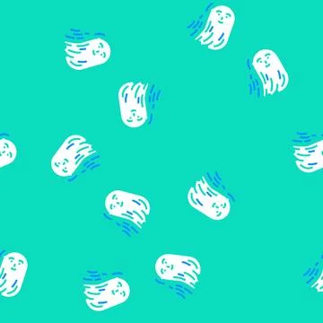 Fly ghost vector seamless pattern Illustrazione stock