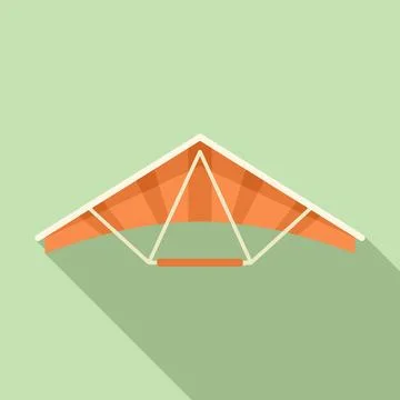 Fly glider icon flat vector. Para air Stock Illustration
