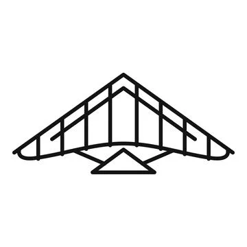 Fly glider icon outline vector. Para air Illustrazione stock