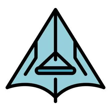 Fly glider icon vector flat 库存插图