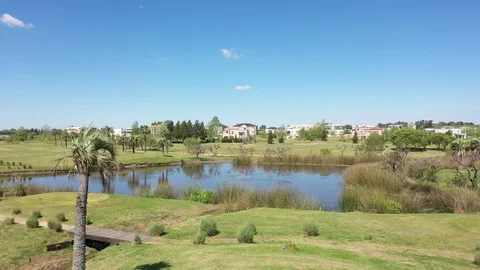 Fly in the Golf Stock Footage 117450444