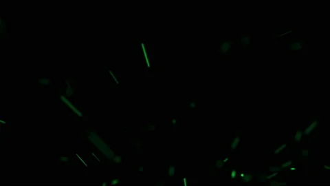 Fly green glitters on black gradient Видео 221644379
