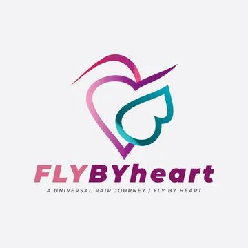Fly By Heart Logo Stock Illustration