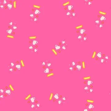Fly heart vector seamless pattern Illustrazione stock