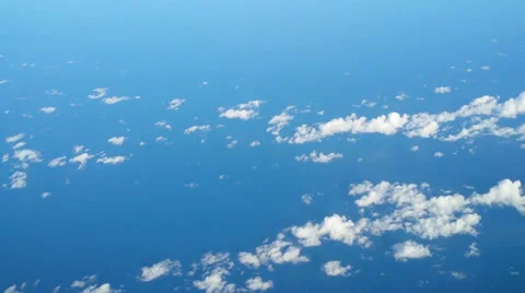 Fly high over clouds and ocean 11147 Stock Footage 32243422