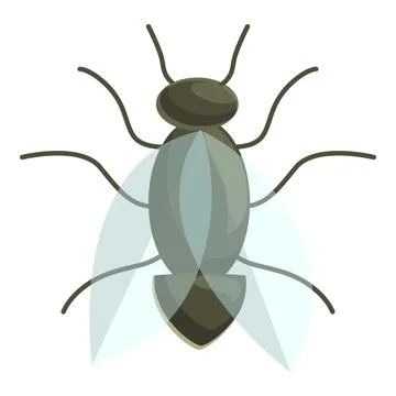 Fly icon cartoon . House bug Stock Illustration