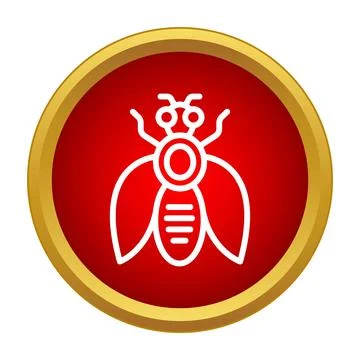 Fly insect bug pest control icon symbol Illustrazione stock