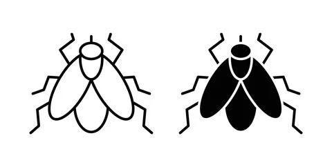 Fly insect icon Illustration designs pack for Web Stock Illustration