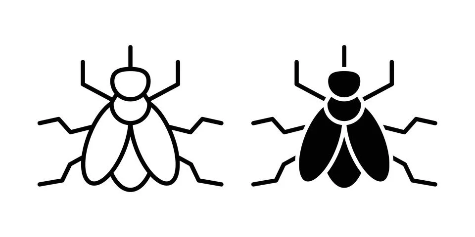 Fly insect icon vector, symbol, logo illustrations Stock Illustration