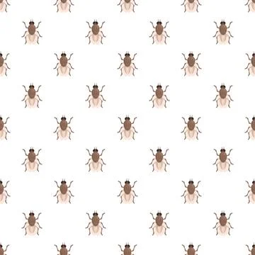 Fly insect pest repeating seamless pattern background Illustration