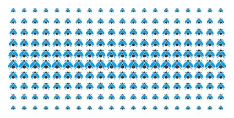 Fly Insect Shape Halftone Effect Stock Illustration