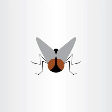 Fly insect vector logo symbol sign Stock-Illustration