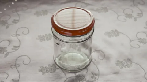 Fly inside jar running in circles Video stock 58166456