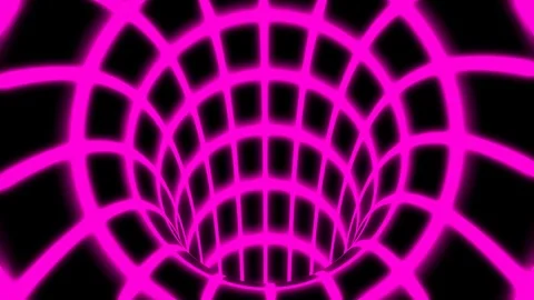 Fly Inside Pink Digital Tunnel Grid in Connected Secure Computer Network Stock Footage 117240254