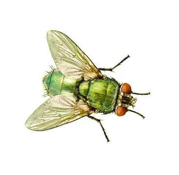 Fly isolated on a white background. Stock Photos